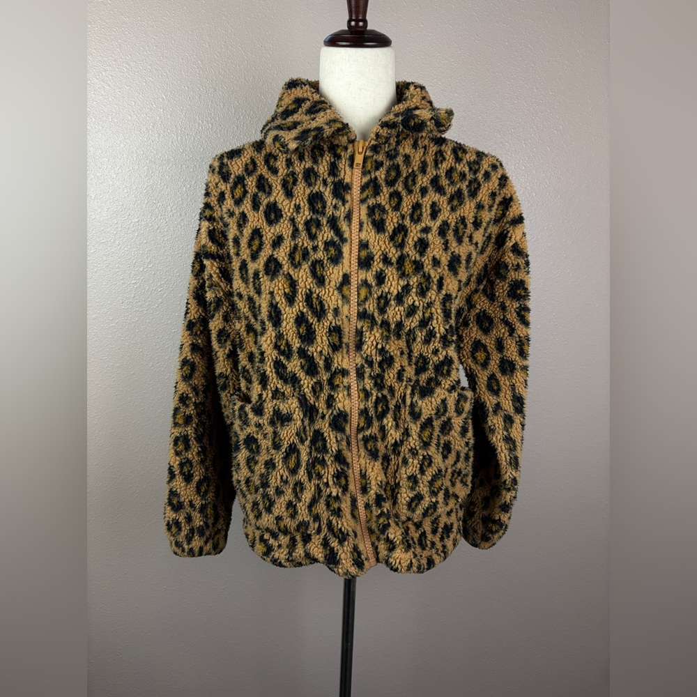 Billabong XS full zip fleece animal print